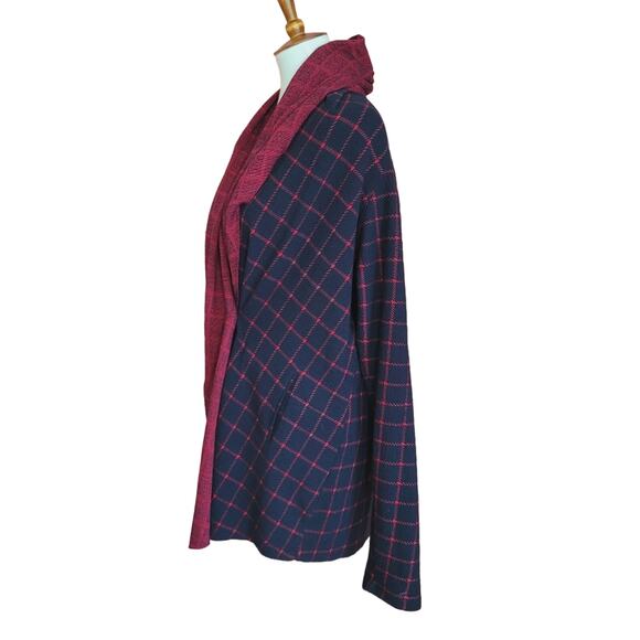 Sanctuary Red & Navy Wrap Neck Sweater - Picture 6 of 9